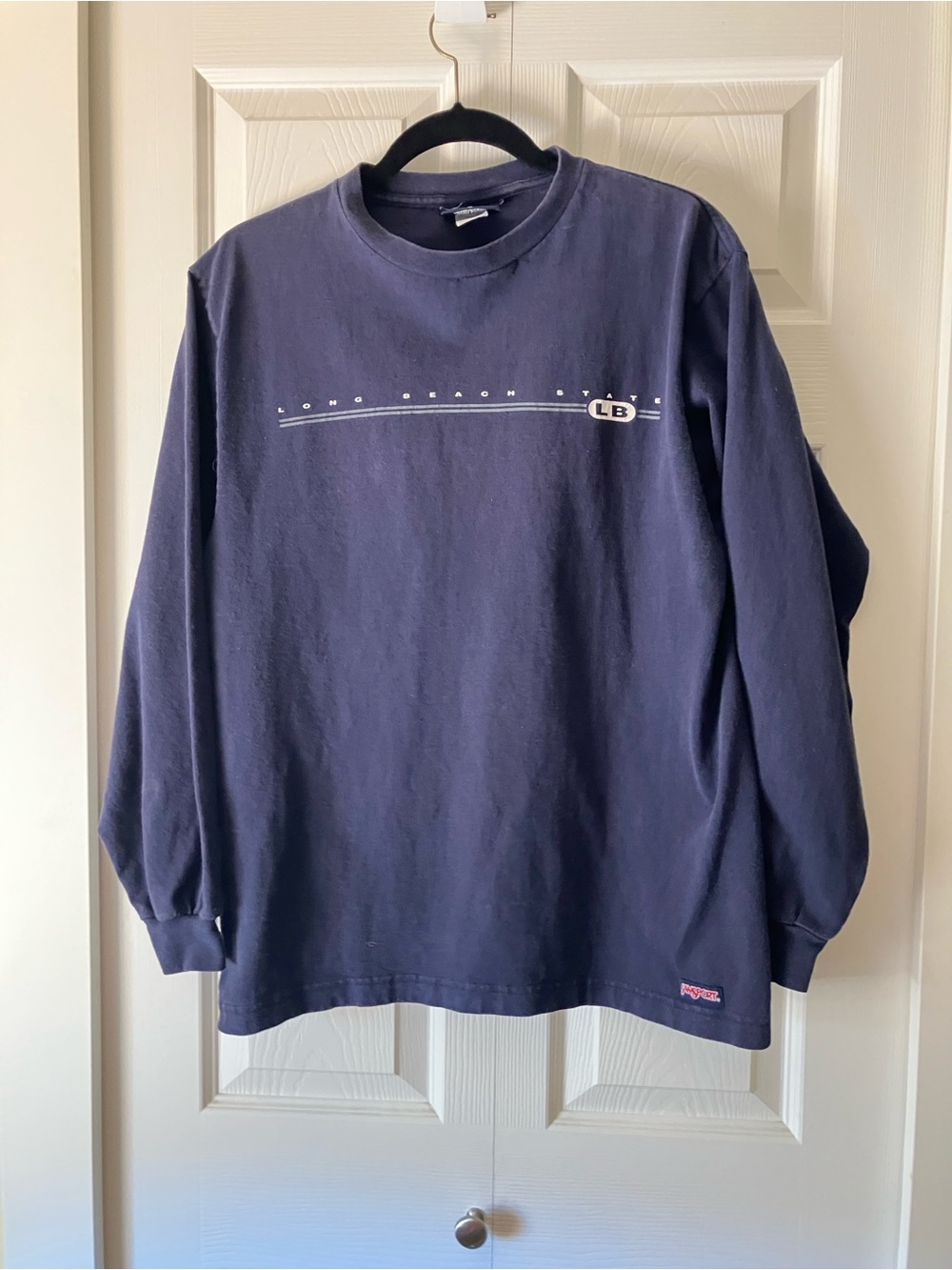 CSULB - Jansport Navy Long-Sleeve Graphic Tee with White Accent